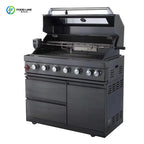 Customized Luxury Outdoor Kitchen Granite Garden Stainless Steel Waterproof Heavy Duty Gas BBQ Full Kitchen Cabinet Frame