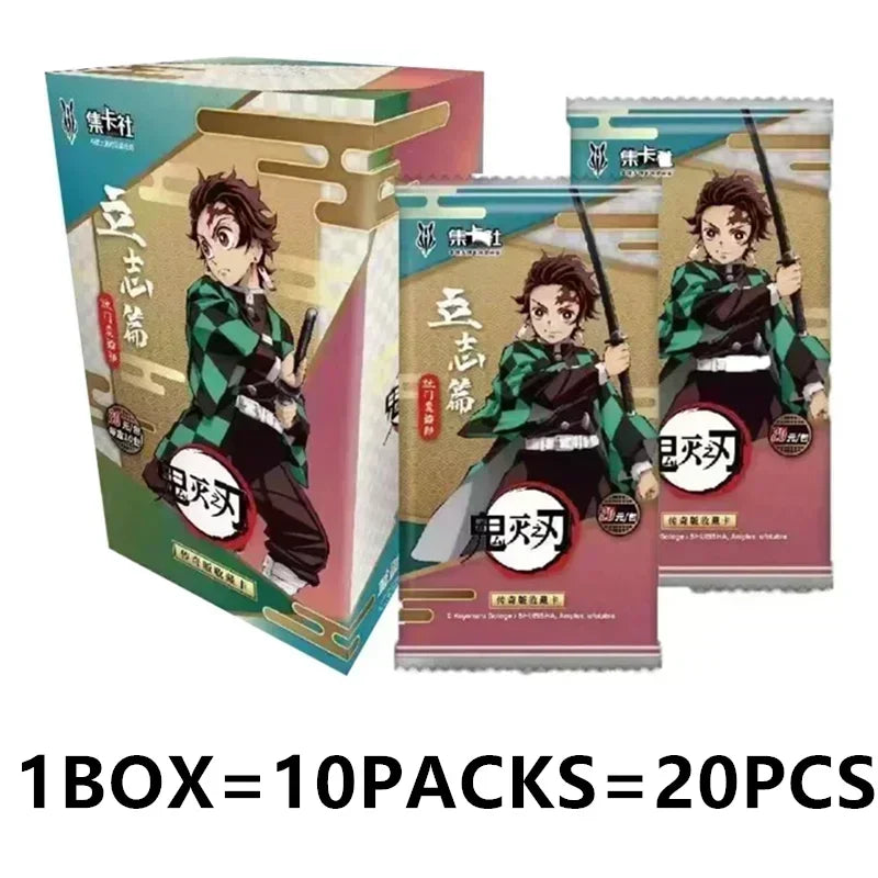Douqu Original Demon Slayer English Version Trading Card Full Series Anime Collection Card Board Game Children's Toys Gift