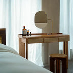 Simple Rattan Vanity Tables Woman Brown Adult Unique Makeup Desk Dressers Drawers Mirror Storage Penteadeira Furniture Home