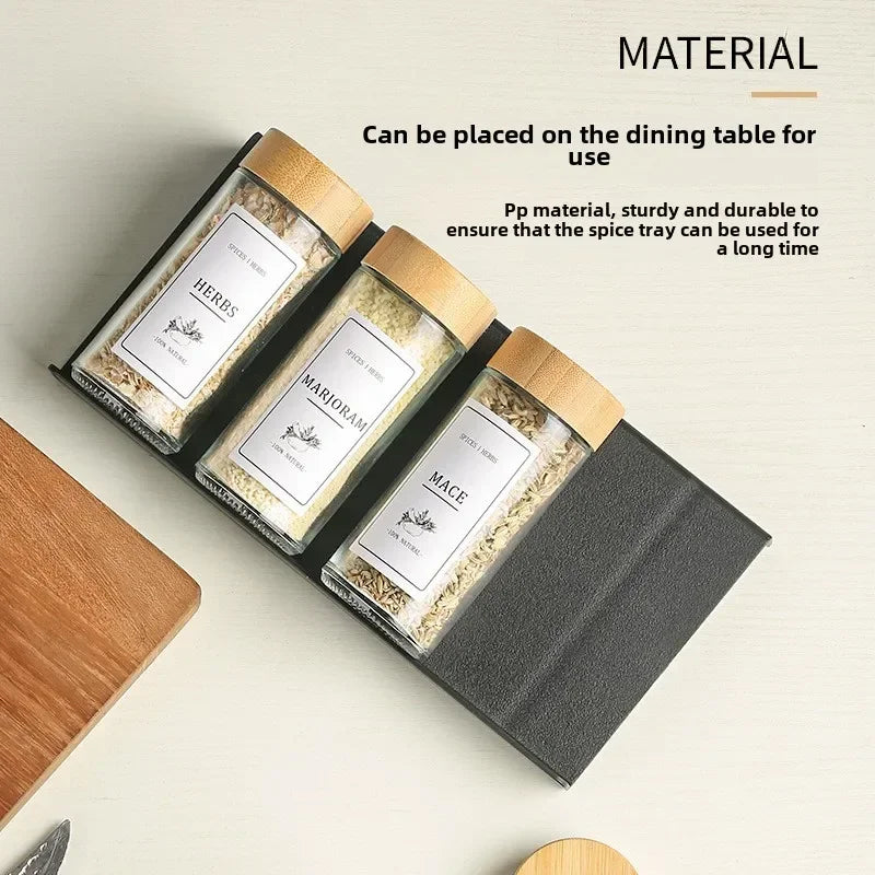 Kitchen Spice Drawer Organizer Adjustable Spice Rack for Spice Seasoning Bottles Cabinet Pantry Kitchen Organizer accessories