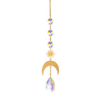 1PCS AB Suncatcher Hanging Sun Catcher with Chain Pendant Ornament Crystal Balls for Window Home Garden Christmas Party Decor