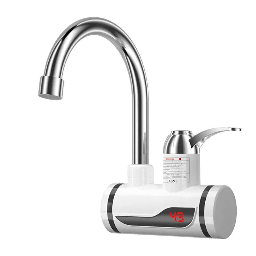 Electric Hot Cold Mixer Tap 3000W Instant Heating Faucet 360 Degree Rotation Hot Water Faucet Digital Kitchen Bathroom Supplies