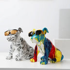 Creative Painting Art English Bulldog Resin Crafts Home Decoration Wine Cabinet Office Decor Resin Crafts Gift Anime Ornaments