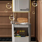 Kitchen Garbage Bin with Lid, Odor-Resistant, Large Capacity, Double-Layer Waste Separation, Ideal for Clean, Organized Kitchen