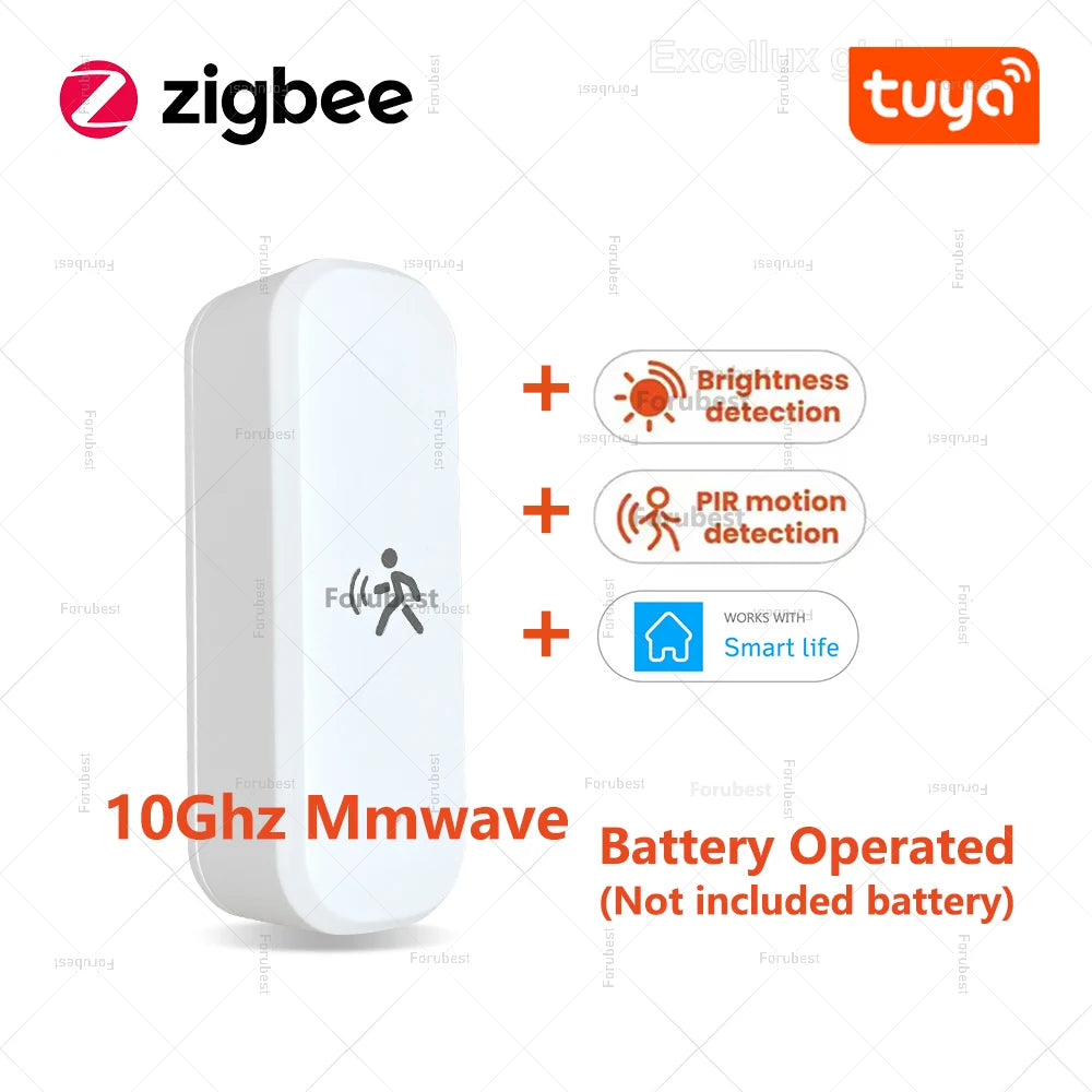Tuya Zigbee Human PIR Motion Sensor Light Infrared Detector With Temperature Humidity Detection Meter Smart Life Home Automation