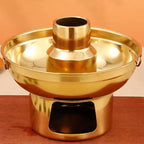Stainless Steel Hot Pot Dry Ice Milk Tea Hot Pot Round Fruit Dessert Display Container Kitchen Hot Pot For Cake Ice Cream