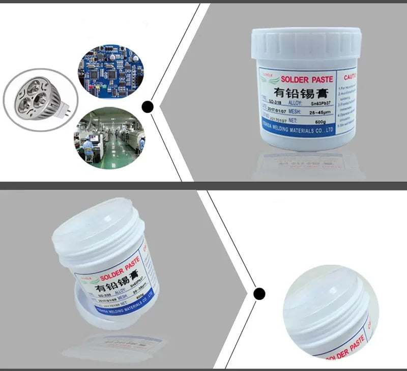 Newest Low temperature No-clean SMT Lead-bearing LED SMT Solder Paste BGA Solder Flux Sn63Pb37 500g