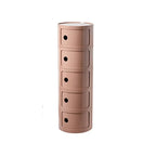 Creative Bedroom Bedside Table Modern Minimalist Round Storage Small Cabinet Large Capacity Plastic Side Cabinet