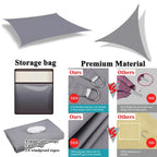 5x4M/4x6M Waterproof Large Sun Shelter Sunshade Protection Outdoor Canopy Garden Patio Pool Shade Sail Awning Camping Shade Net