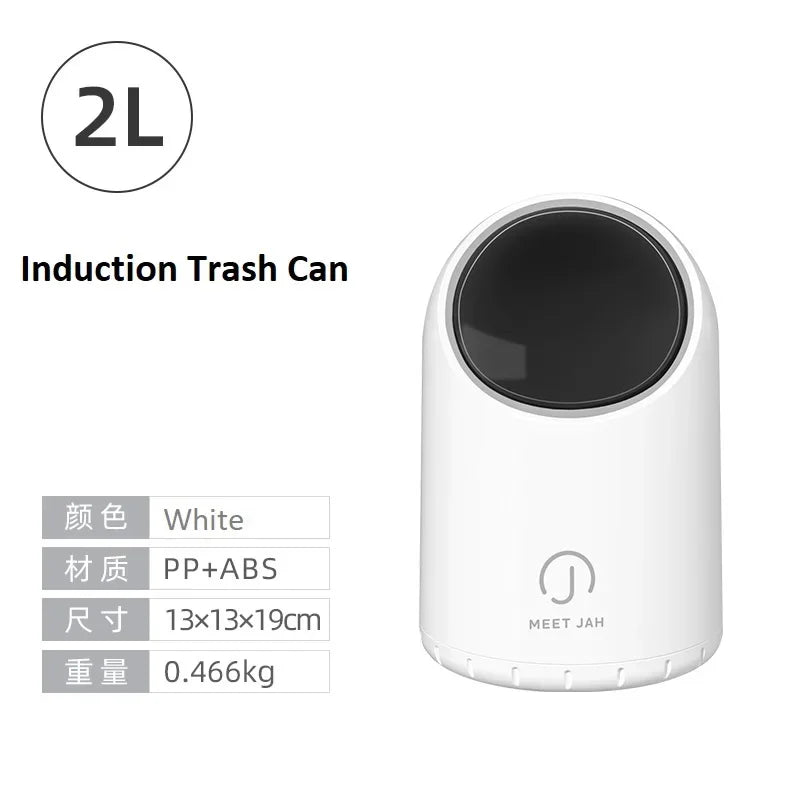 Intelligent Sensor Desktop Waste Bin for Home Office Children Bathroom Mini Small Size Bucket  Anti Pinching Light Waste Bin