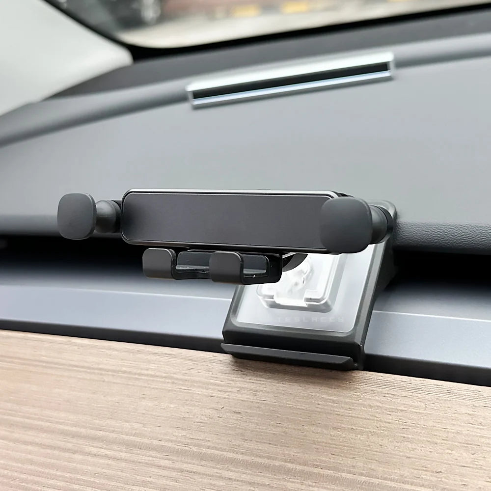 Cell Mobile Phone Holder Noiseless Gravity Support Mount Bracket Vent Clip Air Outlet Stand Base For Tesla Model Y 2020-2024