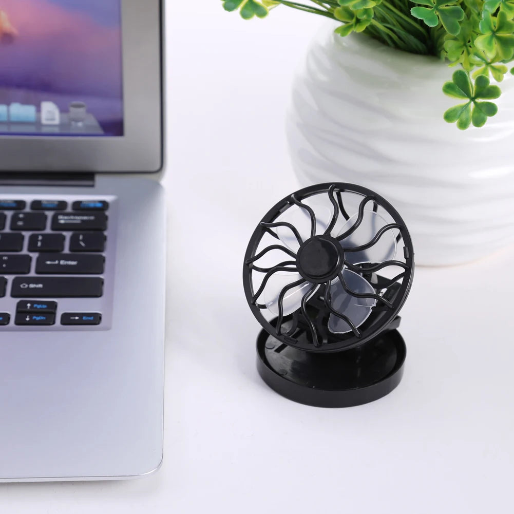 1/2/3PCS Solar Powered Cooling Fan Clip On Mini Solar Fan Outdoor Camp
