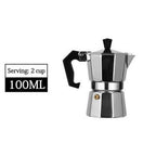 Moka Pot Italian Coffee Machine Espresso Aluminum Geyser Coffee Maker Kettle Latte Stove Classic Coffee Barista Accessories