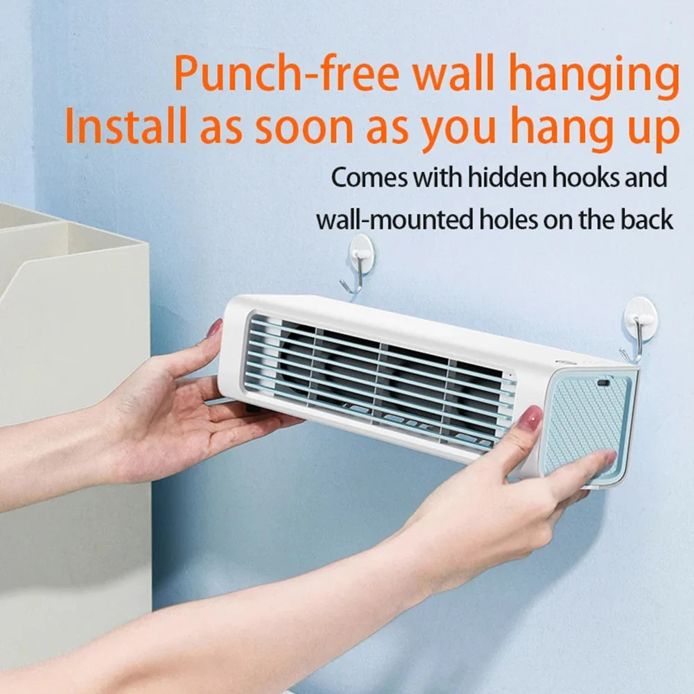 Eary Wall Mounted Silent Fan Office Home Air Cooler Strong Wind Wall H