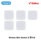 Aqara Sensor Smart Wireless Mini Switch Key Zigbee Connection Remote One Key Control Button Home Security Mijia Mihome Homekit