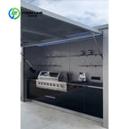 Customized Contemporary Modular Outdoor Electric Kitchen Unit Stainless Steel Waterproof Mobile Garden Cabinet with Flame Safety