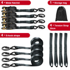 Strength Ratchet Straps 800kg Break Strength With S-Hooks,for Fixed Car Fixed Tightener Tensioner Straps Ratchet Tie-Down Belt