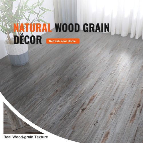 SucceBuy Self Adhesive Vinyl Floor Tiles 20/36pcs Vintage Wood Grain DIY Flooring for KitchenDining Room Bedrooms 0.65/2.5mm