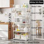 4/5-Storey Vertical Kitchen Storage Rack, Multi-Layer Storage, Used For Storing Items in The Kitchen, Bathroom, And Living Room