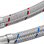 G1/2 G3/8 G9/16 50cm 1 pair Stainless Steel Flexible Plumbing Pipes Cold Hot mixer Faucet Water supply pipe Hoses bathroom part