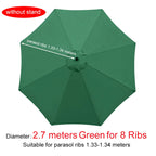 Parasol Replacement Cloth Outdoor Garden Banana Umbrella Cover Waterproof Sunshade Canopy For 6 Ribs/8 Ribs Parasol