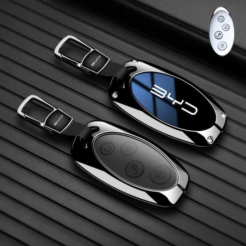 Car Remote Key Case Fob Cover Holder Shell Bag for BYD Song Plus Atto 3 Han EV Tang DM Qin Seal Dolphin Keychain Accessories