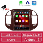 For Mitsubishi Pajero V60 V68 V73 1999-2006 Tesla style Screen Android 13 Carplay Car Radio Multimedia Player Navigation Auto