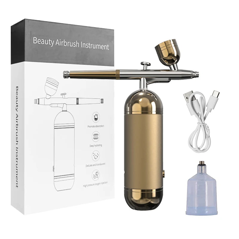 Rechargeable Airbrush with Compressor Portable Nail Art Air Brush Includes Spray Gun Tools for Nail Art Makeup Painting