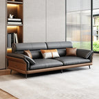 Office sofa leather business reception hall reception area negotiation simple modern light luxury coffee table combination set