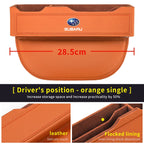 For Subaru Brz Ascent Forester Impreza Legacy Outback WRX XV Car Sewn Seat Gap Crevice Slot Leather Storage Box Auto Accessories