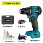 NEWBENY 10mm Brushless Electric Drill 21+2 Torque Multifunctional Cordless Electric Screwdriver For Makita 18V Battery Pin