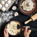 Silicone Kitchenware 6-piece Set, Cream  Scraper, Spatula, Oil Brush, Size Scraper Set Baking Tool，Non-integrated Hand
