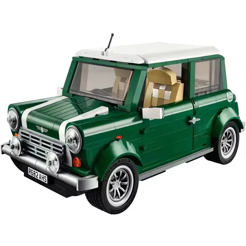 Mini Classic Green Car Model Building Blocks Toy Compatible with 10242