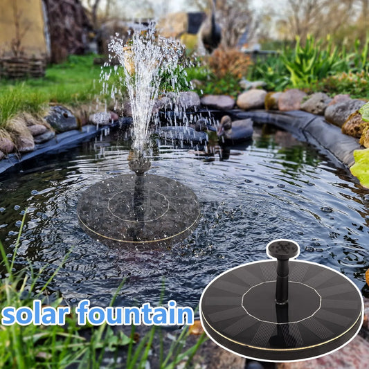 Solar Fountain Pump Floating Solar Panel Bird Baths Water Fountain with 4 Nozzles For Garden Outdoor Water Pool Pond Decor