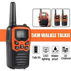 2Pcs Handheld Walkie Talkie Radio 22 Channels Set 10 Km Uhf 400-470 Mhz Dual Band Long Range Communication Transceiver HGC
