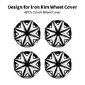 Car Wheel Hub Cap Starfish Style 15 Inch Full Cover Hubcap Decorative Automotive Accessories Design for Chevy Express Cargo Van