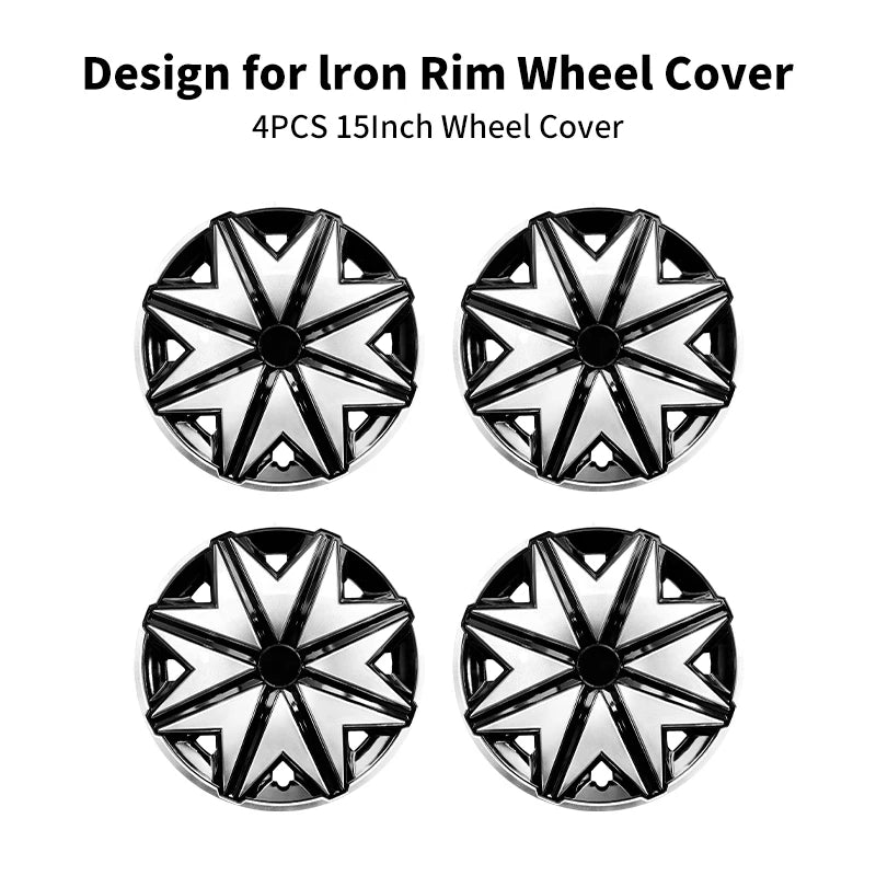 Car Wheel Hub Cap Starfish Style 15 Inch Full Cover Hubcap Decorative Automotive Accessories Design for Chevy Express Cargo Van