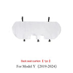 Seat Cover Cushion for Tesla Model 3 Y Flannel White Seat Protection Mat Anti-dirty Non-slip Cushion Car Interior Accessories