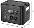 Powkey Portable Power Station 350W 260Wh/70000mAh Backup Lithium Battery, 110V Pure Sine Wave Power Bank for Outdoors Camping