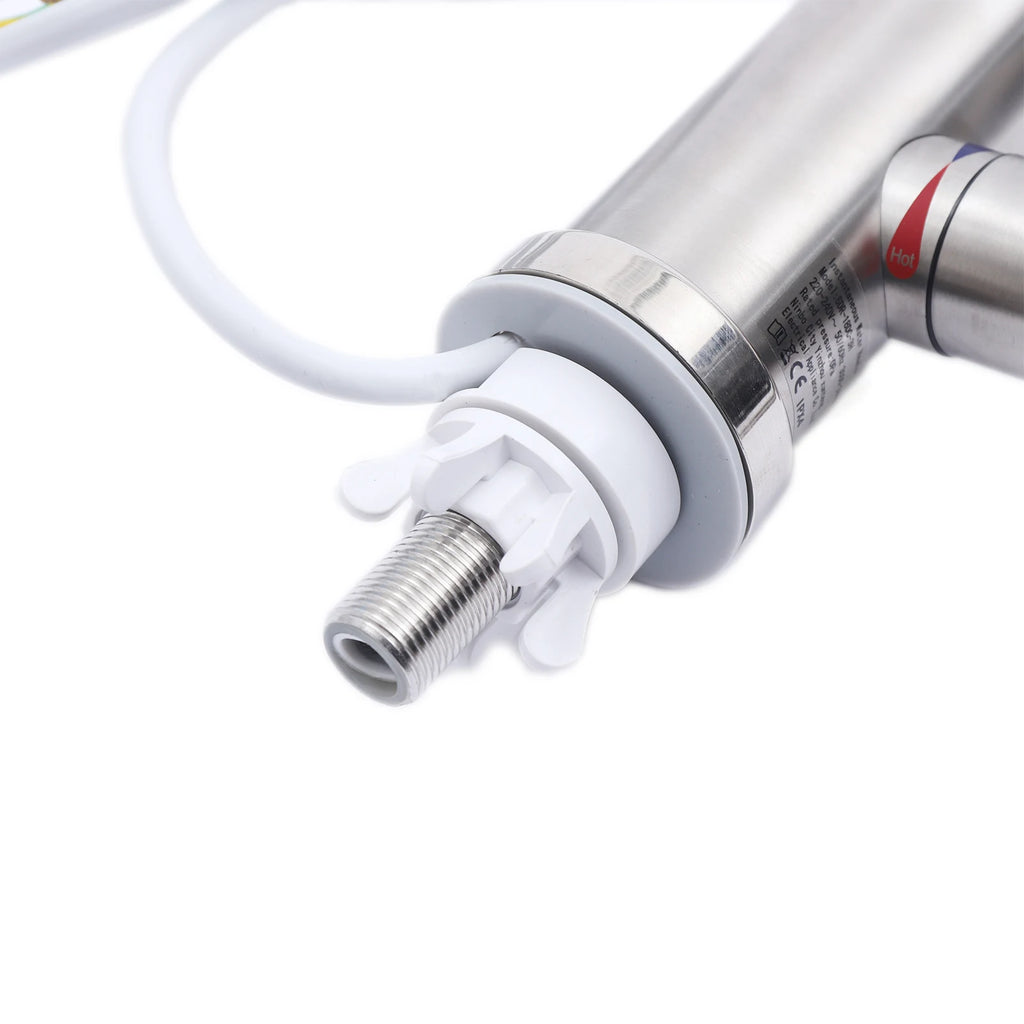 3000W Stainless Steel Kitchen Electric Faucet Rotatable Hose High Safety Hot and Cold Water Control Faucet