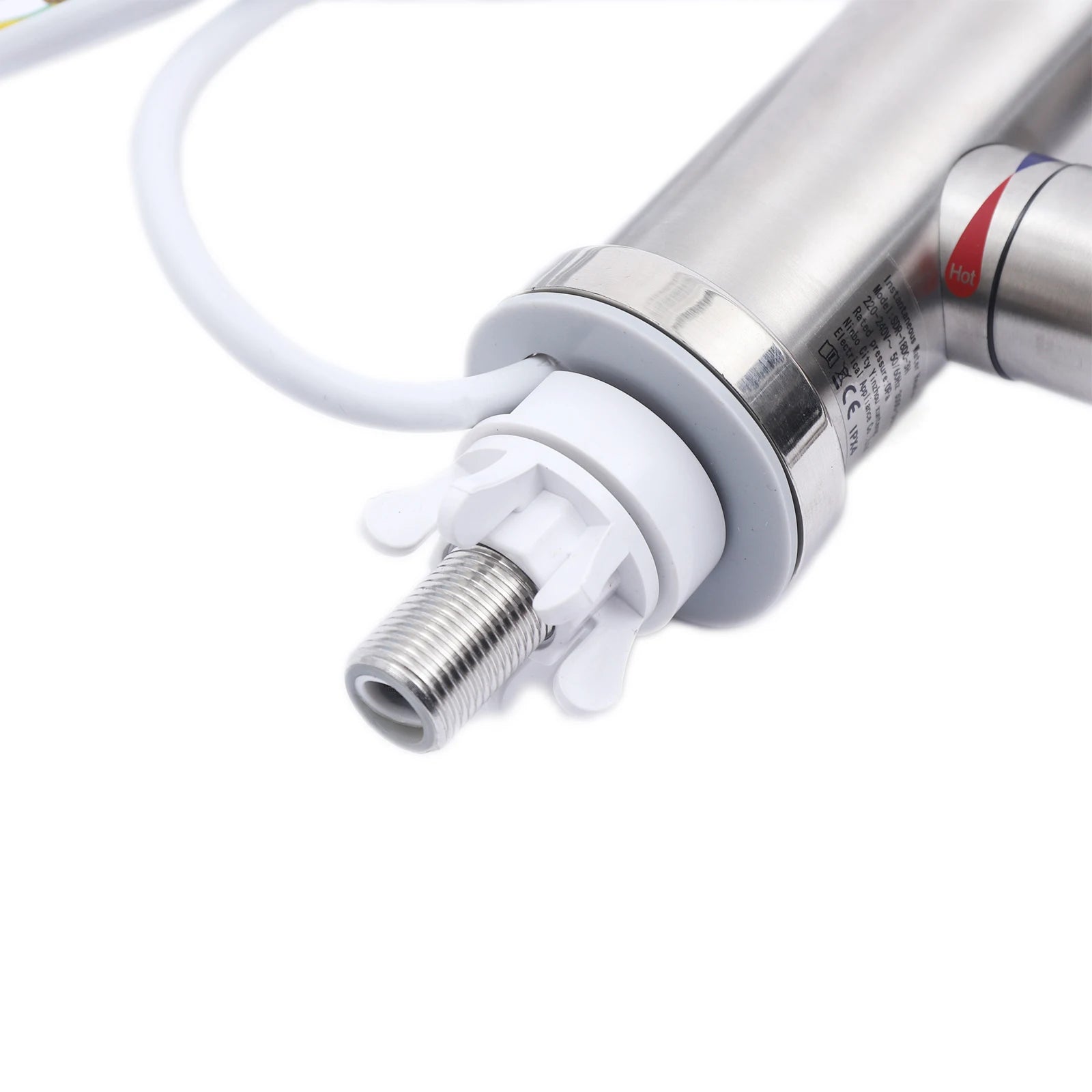 3000W Stainless Steel Kitchen Electric Faucet Rotatable Hose High Safety Hot and Cold Water Control Faucet