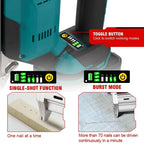 ONEVAN Wireless Electric Nail Gun F30G Nailer Stapler Framing Nailer Tacker Gun Woodworking Power Tool For 21V 18V Battery