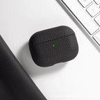 For AirPods Pro 3 Lychee Pattern Cowhide Leather Case for Airpods 4 3 2 1 Pro All-inclusive Earphone Protection Handmade Cover