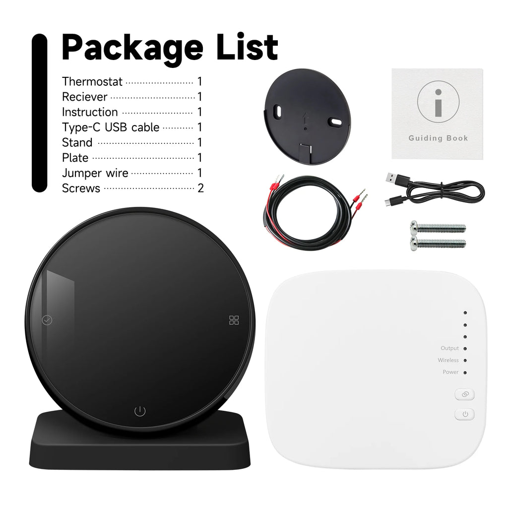Beok Wireless Thermostat for Gas Boiler Tuya Smart WIFI Temperature Controller with Receiver Battery Thermoregulator Alice