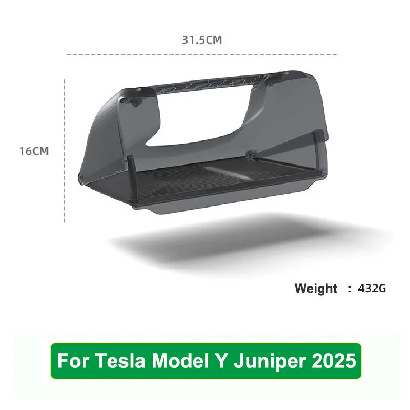 For Tesla Model Y Juniper 2025 Model 3 Highland 2024 Under-Screen Hidden Storage Box Behind Screen Center Console Organizer Case