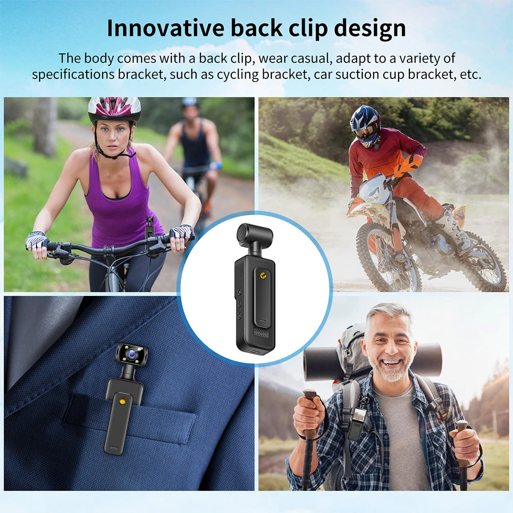 NEW 4K Ultra HD Action Mini Camera 180 Rotatable Vlog Wifi Sports Cam Waterproof Case Helmet Travel Bicycle Driver Recorder