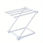Foldable Kitchen Towel Rack Plastic Storage Rag Rack Vertical Desktop Dish Cloth Drain Shelf Multi-Function Kitchen Supplies