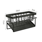 Sink Cleaning Tools Storage Rack Kitchen Multifunctional Stainless Steel Drain Rack for Sponge Cleanser Organizer Rag Hanger