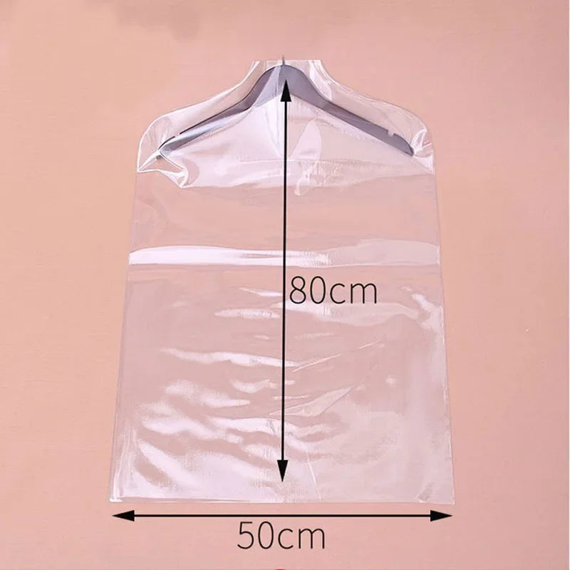 Clear PVC Garment Cover  for Clothes Garment Coat Jacket Shirt Suit Dust 5pcs 18 Wire Moisture Proof Protection Case