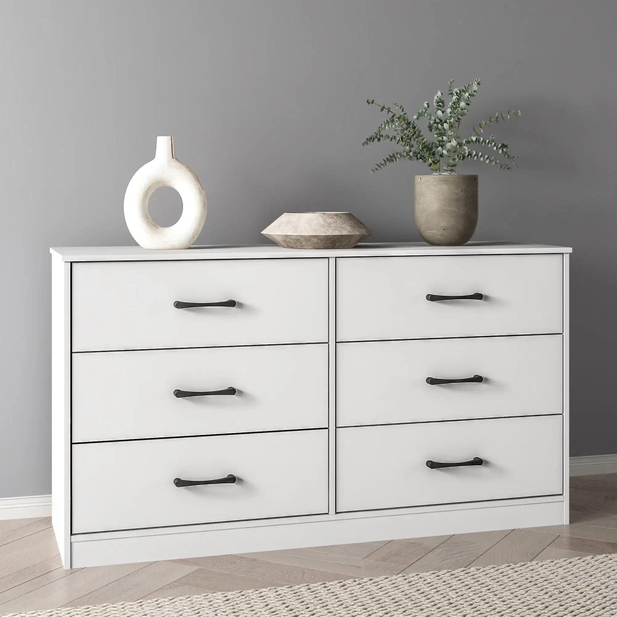 Ardent 6 Drawer Dresser, White